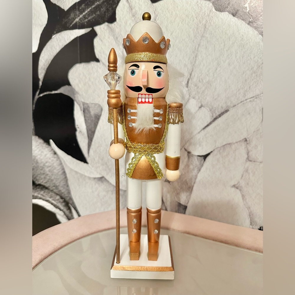 Gold & White Holiday Nutcracker by Holiday Home